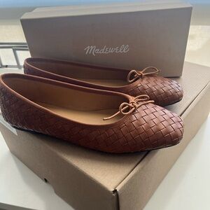 Madewell Women's Anelise Ballet Flat, Brown Sz 9
